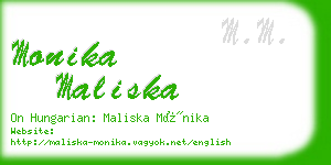 monika maliska business card